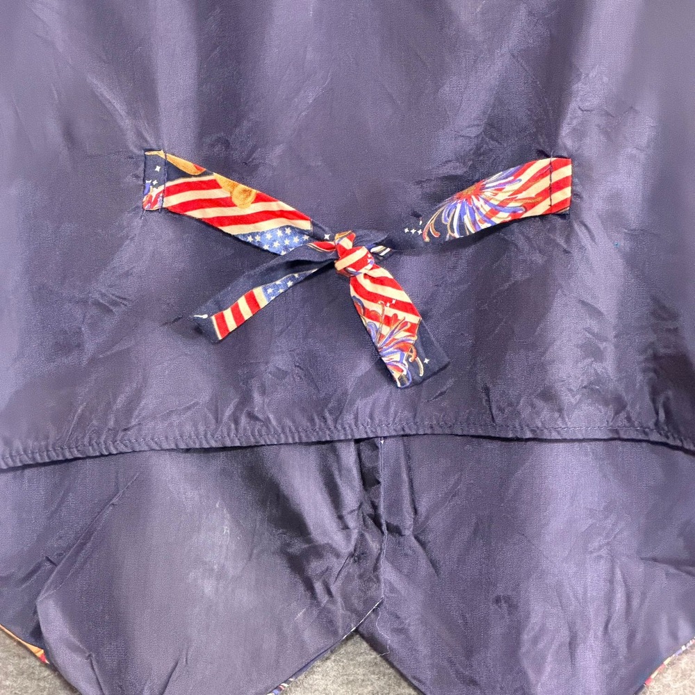 Vintage 111 Main Womens Patriotic Teddy Bear Flag Vest Sz M USA Americana 90's - Picture 10 of 11